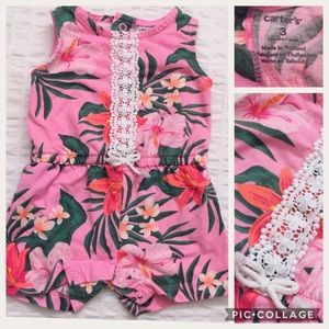 EUC Pink Hawaiian Romper by Carter’s